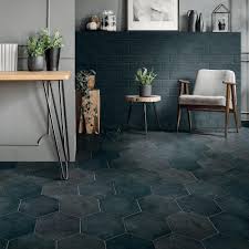 carrelage hexagonal imitation carreaux de ciment 24x27 7 collins blue naturel miami cir moderne fliesen bodenfliesen wand und bodenfliesen
