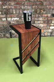 C Table Diy Slide Under Sofa Or End Table Welding And Wood Project Industrial Design Furniture Vintage Industrial Furniture Diy Industrial Furniture