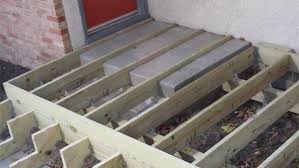What Are Your Options For Building A Deck Over Concrete Stairs You Can Demolish The Stairs Or Build The Frame Aro Deck Over Concrete Diy Deck Building A Deck