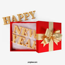 Happy New Year Gift Box Words Happy New Year Gift Box Bow Png Transparent Clipart Image And Psd File For Free Download In 2020 Happy New Year Gift Happy New Year