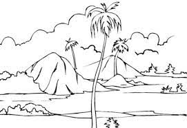 Untuk mewarnai gambar pemandangan yang pertama ialah gambar pemandangan dengan tema gunung sebagai objek utama dan terdapat sedikit awan diatas dari gunung tersebut, lalu ditambahkan dengan berbagai macam jenis pohon. 18 Contoh Mewarnai Gambar Pemandangan Alam Indah Broonet