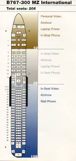 vintage airline seat map united airlines boeing 767 300