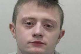 Jordan Spedding, 29, from Gateshead, terrorised his ex partner by "barging  his way" inside the property with a six inch knife. He also threw a paving  slab through the window and threatened