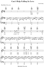 Download and print rush e sheet music for instrumental solo by daniel white from sheet music direct. Can T Help Falling In Love Sheet Music Elvis Presley Sheetmusic Free Com