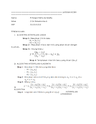 Check spelling or type a new query. Doc Matlab Metode Interpolasi Linear Kuadratik Dan Lagrange Rosyid Ridho Academia Edu