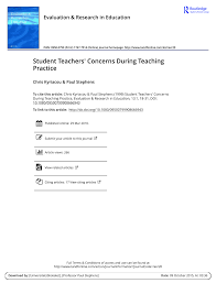 My card & driving license 2. Pdf Student Teachers Concerns During Teaching Practice