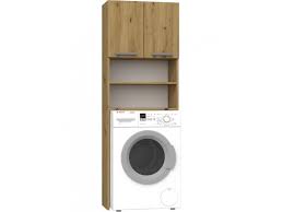 John chamberlain modernise les buanderies, en créant en 1937, le premier modèle capable de rincer, laver et essorer en un seul cycle de lavage et sans manipulation du linge jusqu'à la fin de. Como Meuble Pour Machine A Laver 64x183x30cm Rangement Espace Buanderie Lave Linge Salle De Bains Style Moderne Chene Vente De Hucoco Conforama