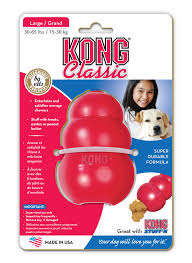Use just enough peanut butter to coat the kibble, which usually amounts to 1 tbsp. Kong Classic Red Large Dog Toy