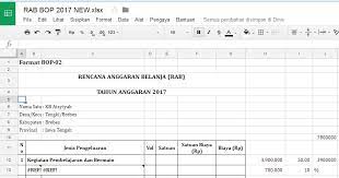 Penyusunanrab‐biaya operasional 10 format iii.12. Aplikasi Rencana Anggaran Belanja Rab Bop Paud Tahun 2017 Sang Pencari Ilmu