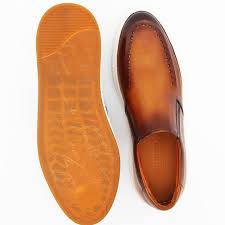 Shop Esteban Brown Italian Leather Slipon Loafers