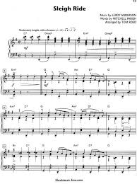 Sleigh Ride Sheet Music Christmas Carol Christmas Sheet Music Sheet Music Pdf Sheet Music
