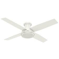Hunter 44 In Satin White Led Indoor Ceiling Fan With Remote 4 Blade Lowes Com Ceiling Fan With Light White Ceiling Fan Ceiling Fan With Remote
