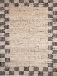 Ebony Edge Checkered Jute Rug