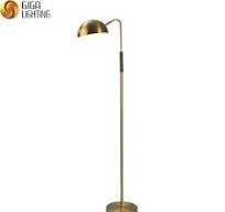 Nordic Style Brass Color Metal Shade Floor Lamp Living Room Standing Floor  Light Indoor Reading Lamp