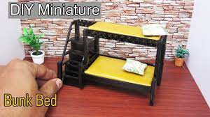 Diy Miniature Bunk Bed Dollhouse Miniature Crafts Ideas Dolls House Interiors Cardboard House Doll Furniture The next step is to attach the mending plates to each of the posts.