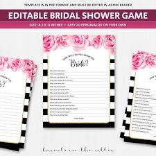 Purse Game Bridal Shower Printable Black And White Hands In The Attic