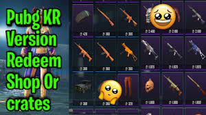 Pubg Mobile Korean Version All Crates And Op Redeem Shop Mr Ryuga Youtube