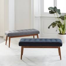 These chairs usually have a back with many vertical bars. Mid Century Bench