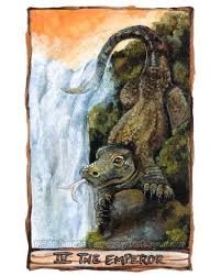 Komodo Dragon Art Print The Emperor Tarot Tarot Cards Art Tarot Cards Major Arcana