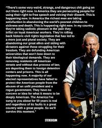Bruce Springsteen delivered a series of politically-minded remarks at his  Land Of Hopes And Dreams tour opener in Manchester, England tonight.  Introducing the song that gave the tour its name, he called