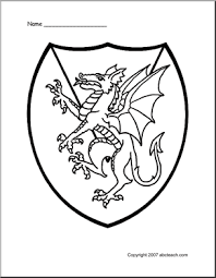 Some of the coloring page names are coloring shield img coloring pictures, ctr coloring coloring home, coloring medieval shield dragon click on the coloring page to open in a new window and print. Coloring Page Medieval Shield Dragon Abcteach Medieval Shields Medieval Crafts Coloring Pages