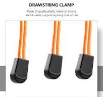 40Pcs Drawstring End Clip Plastic String Buckle Raincoat Accessories (Black)