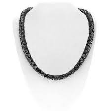 13 00 Ct Men S Black Diamond Tennis Necklaces Chain 24 In 10k Black Gold Over Kyliesmithforeverdia Black Diamond Chain Diamond Chain Necklace Chains Necklace