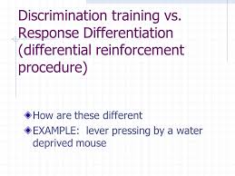 To discriminate against someone means to treat that person differently, or less favorably, for some. Discrimination Ch 12 Today Discrimination Training Stimulus Control Difference Between Differential Reinforcement And Discrimination Training Procedures Ppt Download