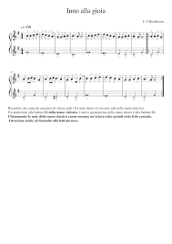 Inno alla gioia (easy piano) sheet music for young pianists by onlymusica in types > brochures, easy e sheet music. Inno Alla Gioai Sheet Music For Piano Solo Musescore Com