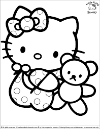 Hello kitty is, in the words of sanrio of japan, a personification of a cat. Hello Kitty Coloring For Kids Coloring Library