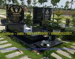 505mộ, Thiết kế mộ đá granite đẹp - hoa cương xanh đen