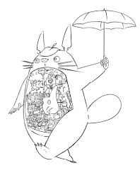 My neighbor totoro coloring pages at getdrawings free template. Friendly Totoro 3 Coloring Page Free Printable Coloring Pages For Kids