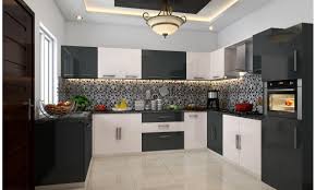 u shape modular kitchen design india