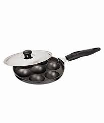 Appam Patra Paniyaram Non Stick Pan With Stainless Steel Lid Or Takoyaki Or Danish Aebleskiver Filled Pancake Pastry Pan Aebleskiver Non Stick Pan Takoyaki