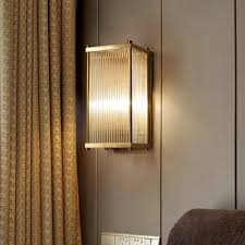 Find great deals on ebay for bedroom wall sconces. 1 2 Bulb Cuboid Flush Mount Wall Sconce Simple Gold Crystal Rods Wall Light For Bedroom 12 19 5 High Takeluckhome Com