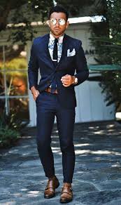 The Blue Suit Collection Wedding Suits Men Navy Dress Suit Hawaiian Print Dress