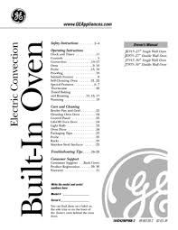 Ge monogram convection single ovens. Ge Profile Jt955 Electric Double Oven Manualzz