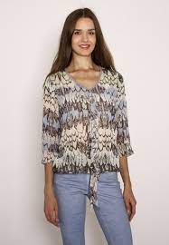 Blouse doublée en voilage douce et vaporeuse. Blouse En Mousseline De Soie Manche 3 4 Pastel Blouses Blouses Tuniques Femmes Ilt Francais