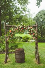 Wooden Wedding Arch With Coral Flowers Diy Wedding Arch Wooden Wedding Arches Branch Arch Wedding