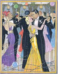 New Year S Eve Dancing Party Vintage New Year Illustration New Year S Eve Digital Download Vintage Happy New Year New Year Illustration Vintage Illustration