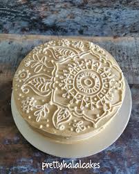 Henna Design Buttercream Cake In 2020 Buttercream Cake Butter Cream Cake