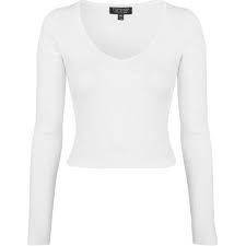 Black And White Crop Top Long Sleeve Topshop Long Sleeve V Neck Top White Long Sleeve Top V Neck Tops Long Sleeve Tops