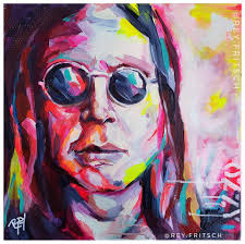 2 Ozzy Osbourne paintings for sale . Email me if interested at  reyfritsch@outlook.com ( I don't check my Facebook messages ) . If you want  to follow my art and progress closer