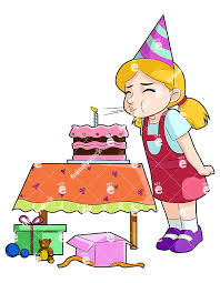 Happy Birthday Flowers Clipart For Her Birthday Girl Cartoon Vector Clipart Friendlystock Girl Cartoon Kids Vector Kids Clipart