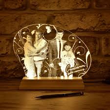 Oval Cerceveli Aile Gorselli Hediyelik Aydinlatma Babalar Gunu Hediyeler Led