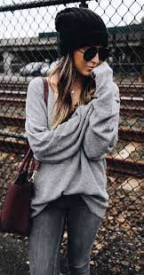 Fall Outfits Gray Knit Beanie Fall Trends Outfits Fashion Fashion Outfits