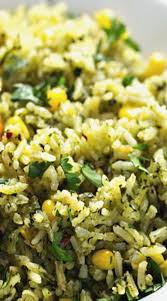 Green Mexican Rice With Corn Pinch Of Yum Recipe Mexican Rice Recipes Mexican Food Recipes Rice Side Dishes