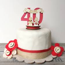 Place your favorite cookies on top of the cake. 40th Wedding Anniversary Cake Topper Jk34 40 Home Garden Enterprisesupport Greeting Cards Party Supply