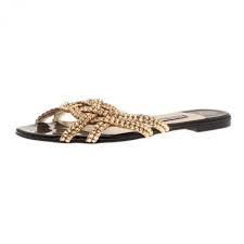 Maybe you would like to learn more about one of these? Gina Gold Jewled Flat Sandals Size 37 5 Gina Tlc