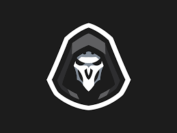 Black And White Warriors Logo Overwatch Reaper Mascot Logo In 2020 Overwatch Reaper Assassin Logo Logo Illustration Design
